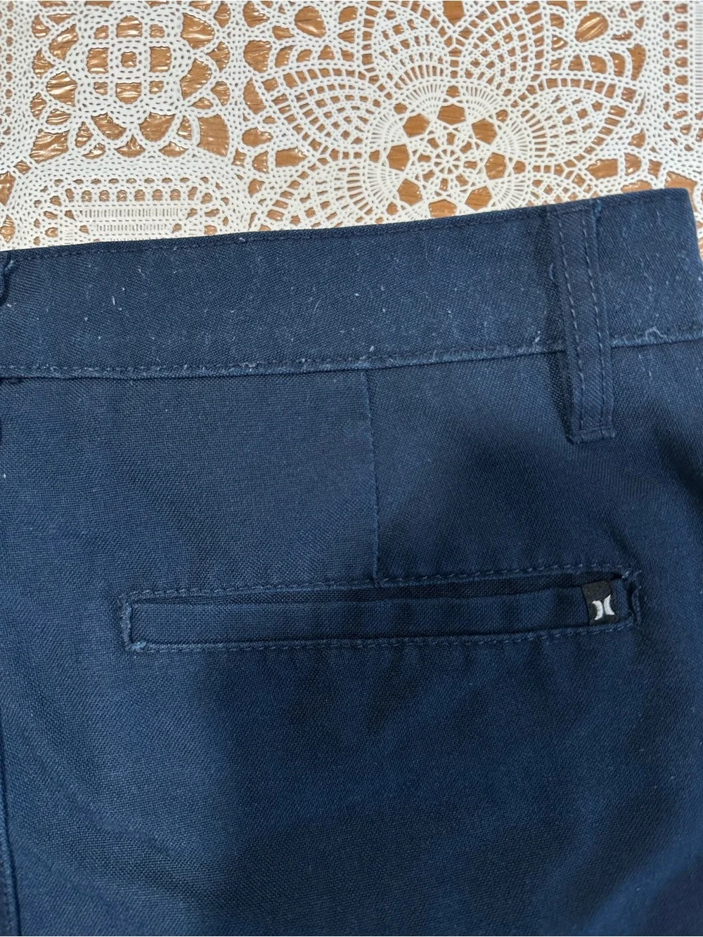 Hurley Navy Chino Shorts Men’s Size 29 Flat Front Casual Skate